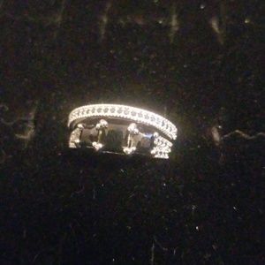 Back princess cut ring